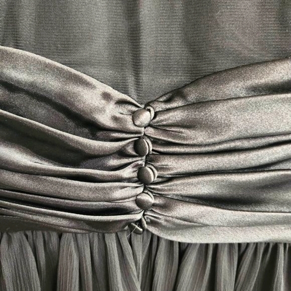 Maggy London little black dress with illusion neckline (Size 8) - Picture 6 of 7